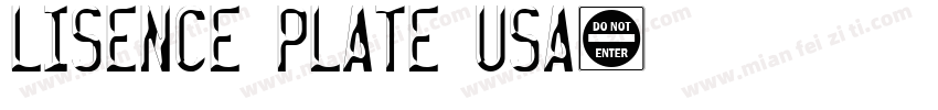 lisence plate usa字体转换